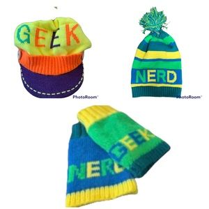 Geek and Nerd Hats and Fingerless Gloves